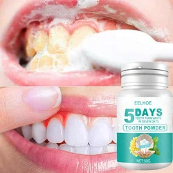 5 dias dentes branqueamento creme dental em pó remover manchas de placa cálculo dental higiene oral limpeza fresco mau hálito cuidados com os dentes