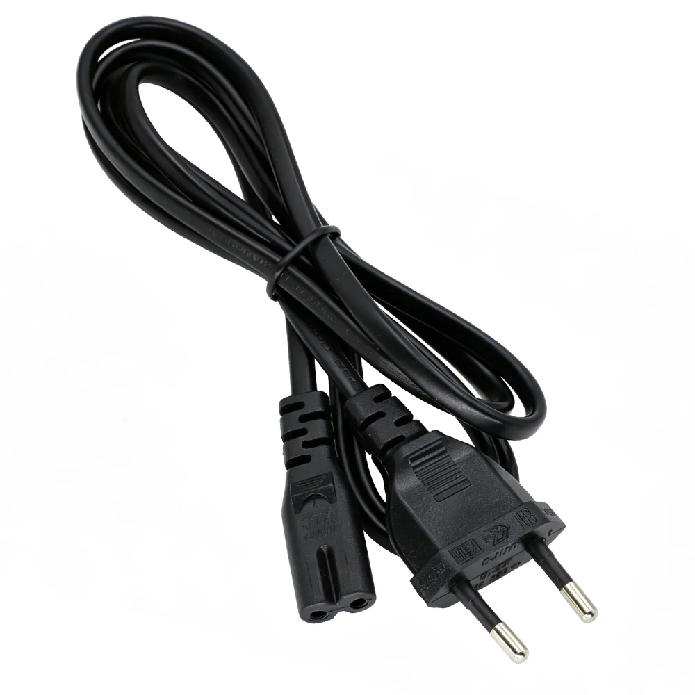 1.5M EU Extension Cord C7 Power Cable Figure 8 Euro Plug AC Cable For PS4 XBOX One S Printer Radio Speaker TV Laptop Extend