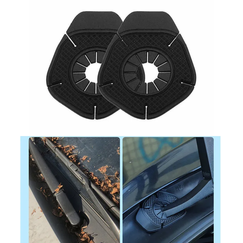 2pcs Universal Car Windshield Wiper Protective Cover for Prevent Debris Leaf Falling Wiper Bottom Hole Dustproof Cover