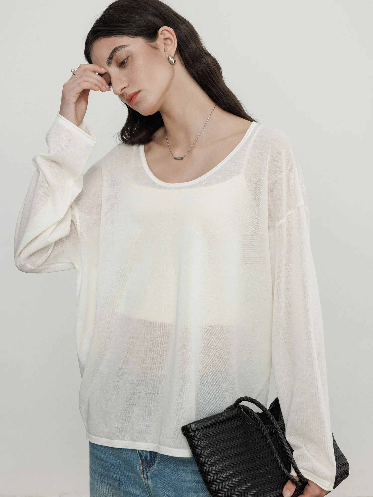 

Летняя женская рубашка Maiher из льна и лиоцелла с защитой от солнца, повседневная, с длинным рукавом, свободного кроя, вязаный дышащий комфортный топ