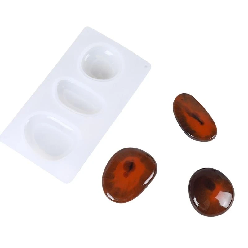 D55D Silicone Crafting Mold Geometric Stones Pattern Handmade Supplies Pendant Moulds for Home Craft and Studio Projects