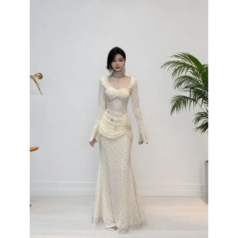 Niche d'automne Style français pur luxure Style mince hanche-ceinture jupe courte nouveau Design exquis minceur robe femmes