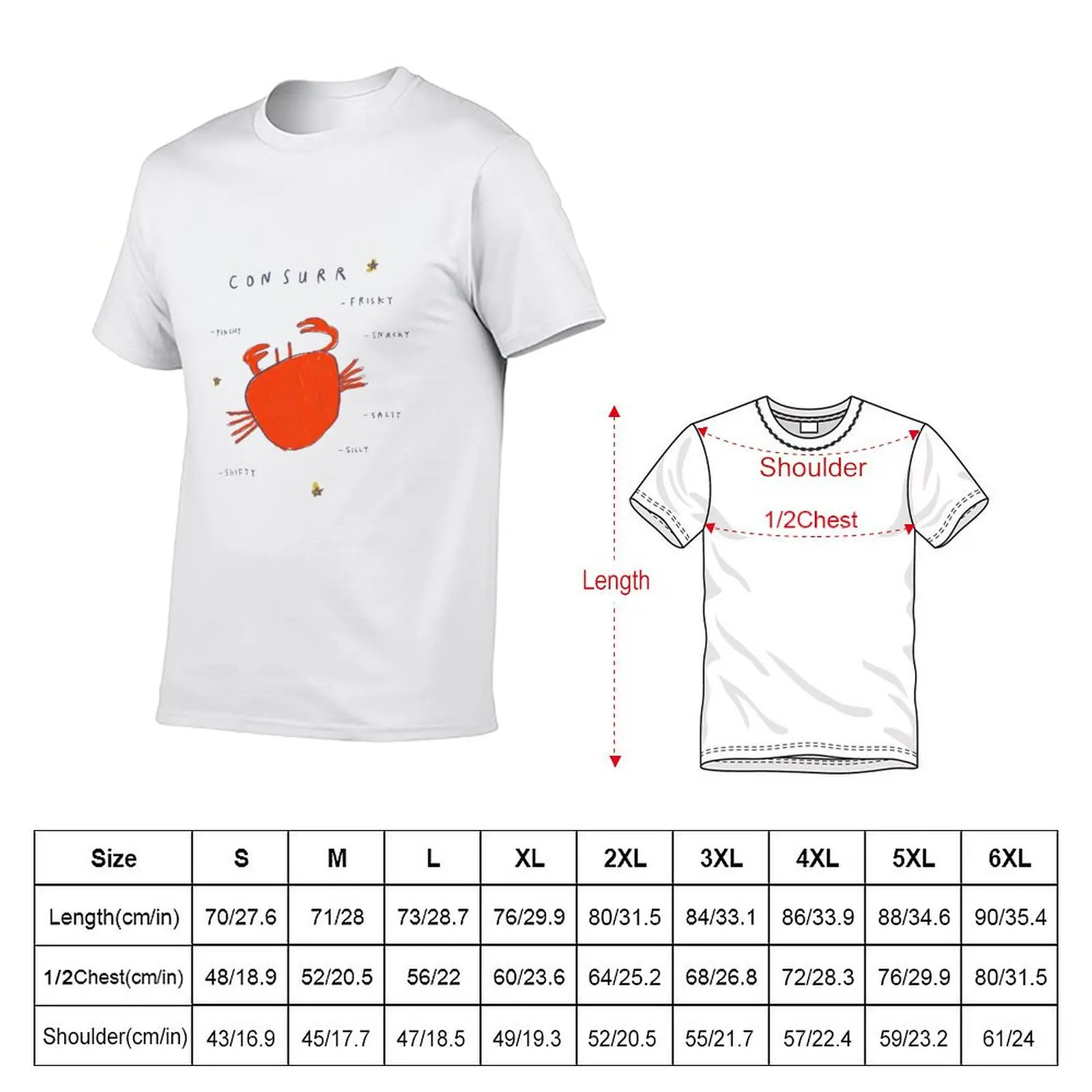 Consurr The Frisky Pinchy Crab - HorrorScoops Asstrology T-Shirt man t shirts graphic t shirts for man cotton soft T-Shirt