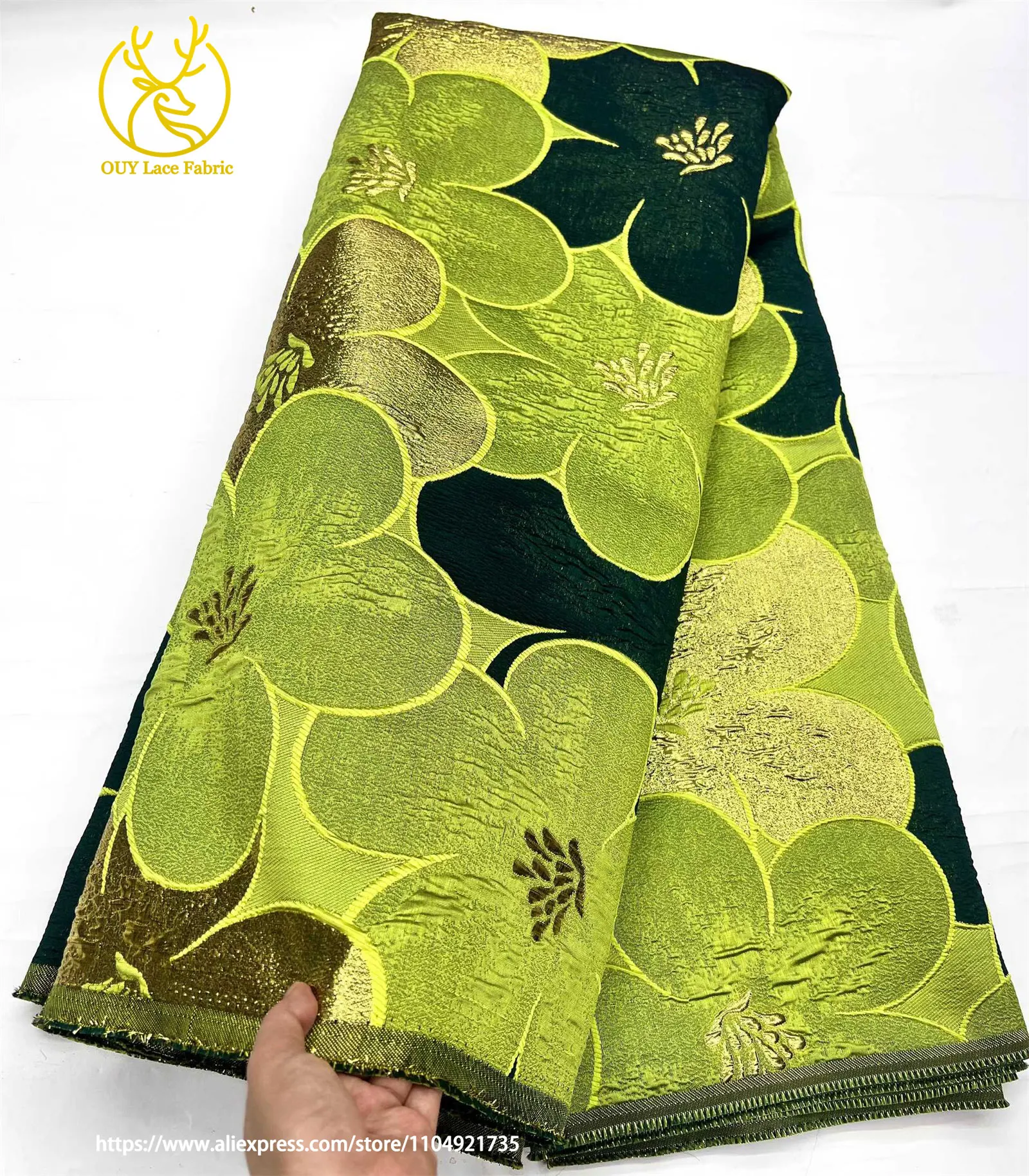 2026 Bestseller Afrikanischer Jacquard-Spitzenstoff 5 Yards Hochwertige Modische Französische Nigerianische Damenkleidung Nähstoffe – Detail 10