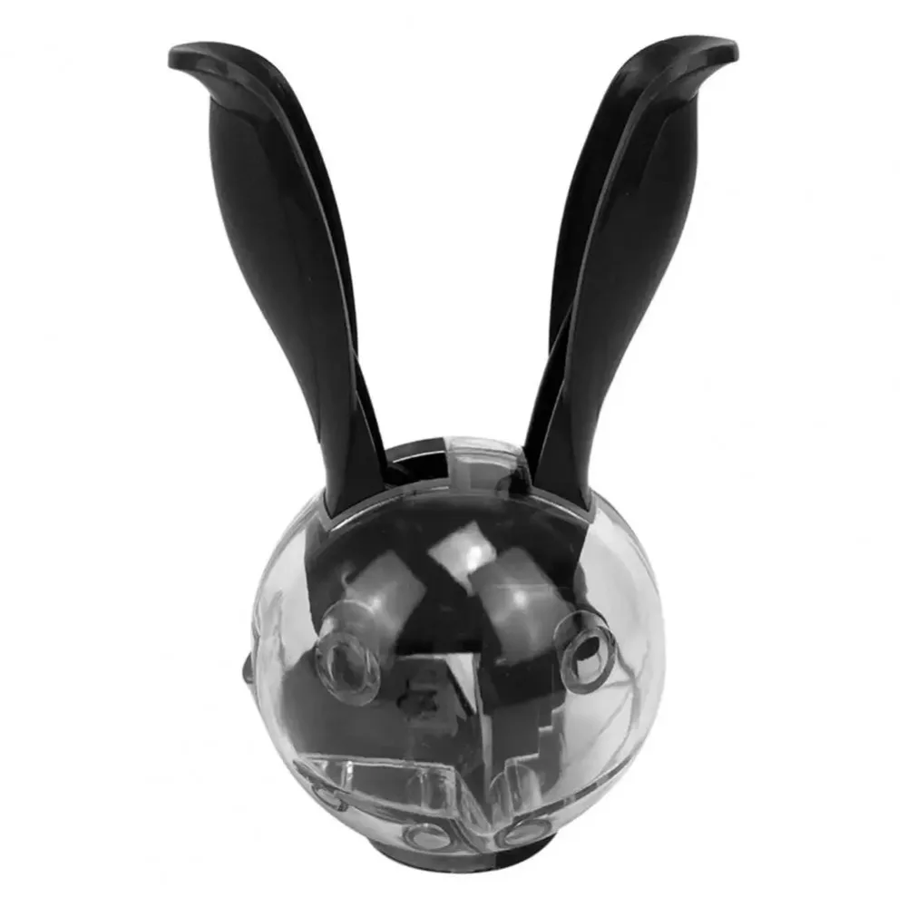 Manual Rabbit Ears Salt Pepper Mill Ball Shaped Mini Salt and Pepper Grinder Ceramic Mill Core Transparent Plastic Abrader