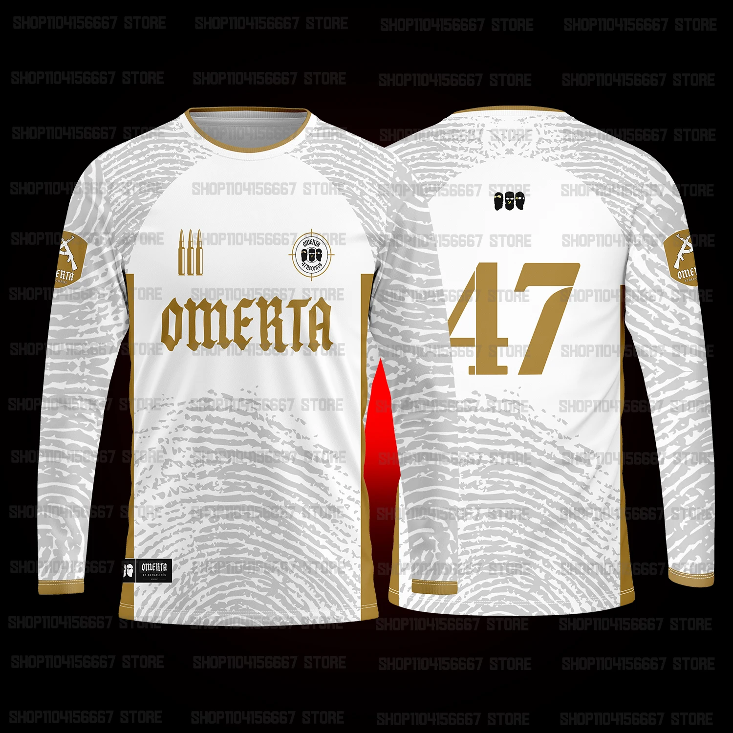 Omerta Boxing Fans Summer 3d Printed Breathable Jersey Men Outdoor Sportswear Men's Round Neck Long Sleeve T-Shirt