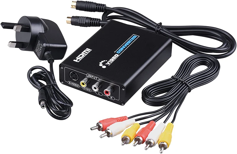 Imagem -05 - Cvbs Rca S-vídeo ao Conversor Hdmi Caixa de Adaptador de Cubo de Áudio de Vídeo para Dvd Vcr Ps2 Ps3 Xbox Hdtv 1080p av