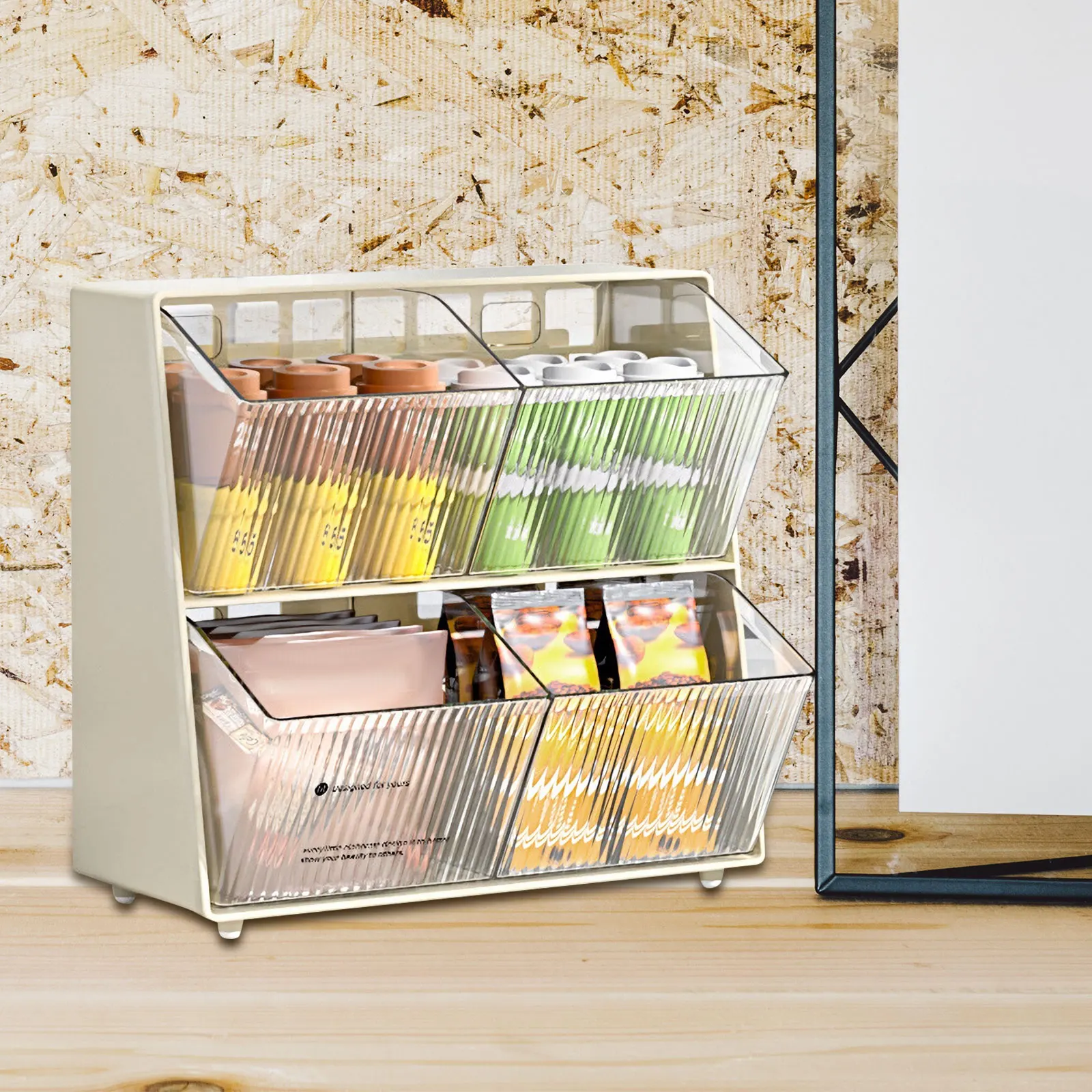 

Visible Storage Organizer Box Desktop Coffee Capsules Holder Multi Grid Transparent Storage Rack For Office Home Coffee Shops