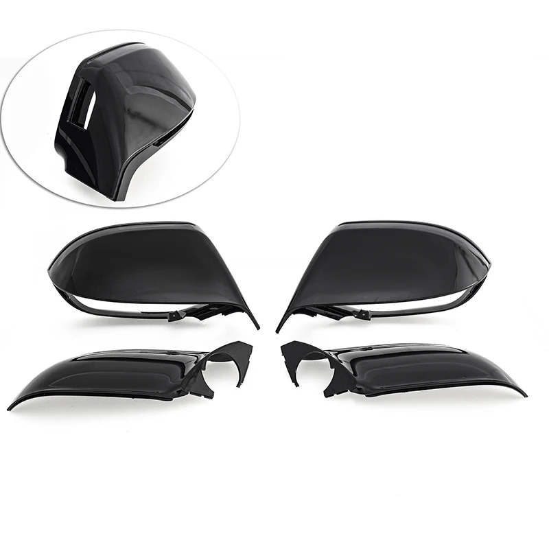 Pair Replacement Side Rearview Mirror Covers Caps For Audi A7 S7 RS7 2010 2011 2012 2013 2014-2017 With  /Without Side Assist