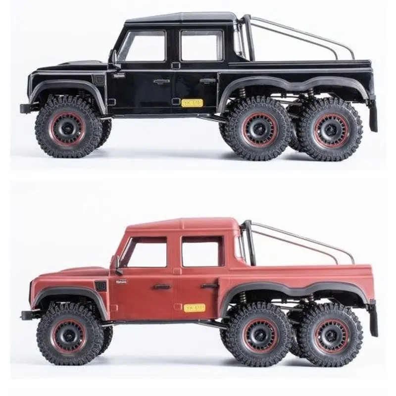 YK6101 1/10 Scale Defender Six-Wheel 6X6 Dual-Speed Climbing Car with Differential Lock High and Low Gear Remote Control Toy Car