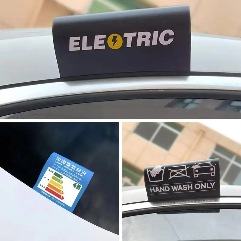 Creative LET'S GO Car Wash Tag Sticker Waterproof Sunproof PVC Windshield Decal Funny Label Design Universal Auto Window Tailgat