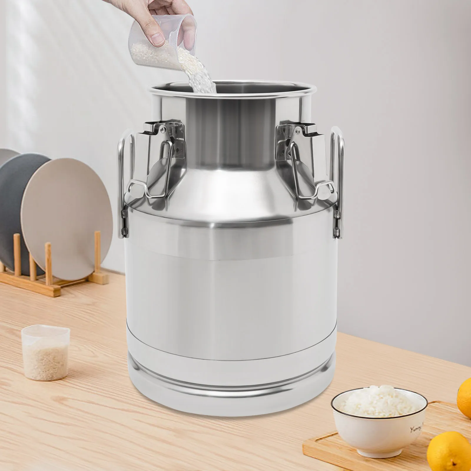 10L ステンレス鋼ミルクペール肥厚金属シールバレル大容量と高耐荷重バケツ