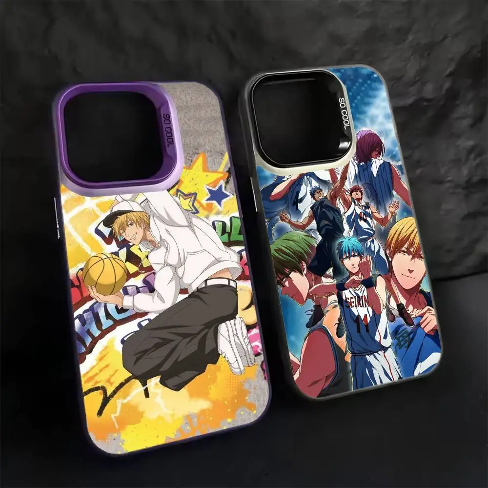 

Comic Kuruko no B-Baskets Phone Case For iPhone 17,16,15,14,13,12,11,Pro Max,Plus black Candy Silver Cover
