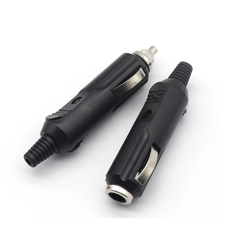 【1PCS】 Car Male Cigarette Lighter Socket Converter Plug Plastic And Metal Car Accessories 12V 24V 10A Fuse tube