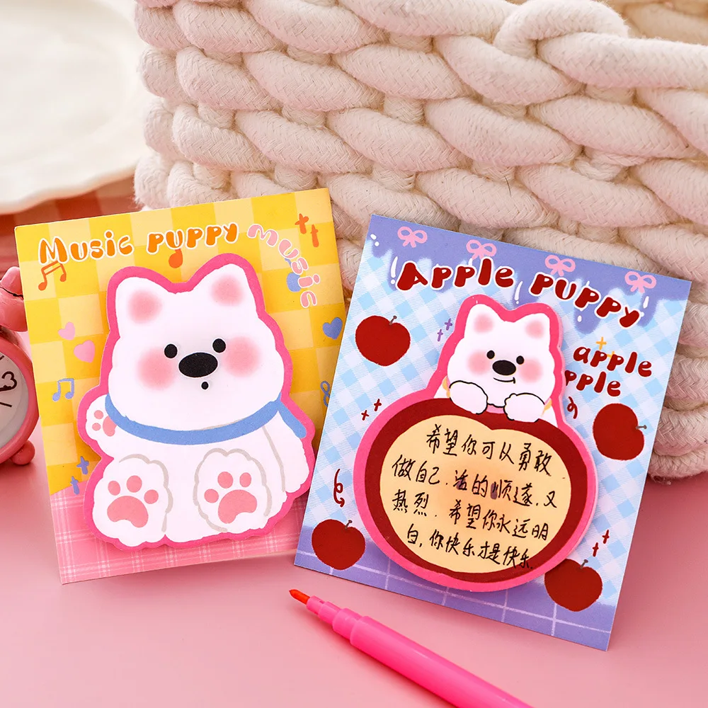 1 قطعة الكرتون ويست هايلاند جحر على شكل ملاحظات لاصقة كوريا Kawaii الكلب المفكرة طالب رسالة مذكرة الوسادة ملاحظة القرطاسية ملصق #3