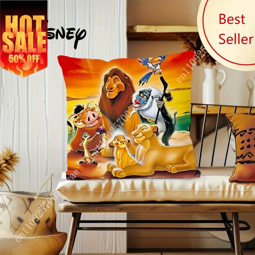 

Lion King Pillowcase Disney Cartoon Pillow case Soft Sofa Bed Decoration Child Holiday Party Boy Girl Gifts Custom Pillow Cover