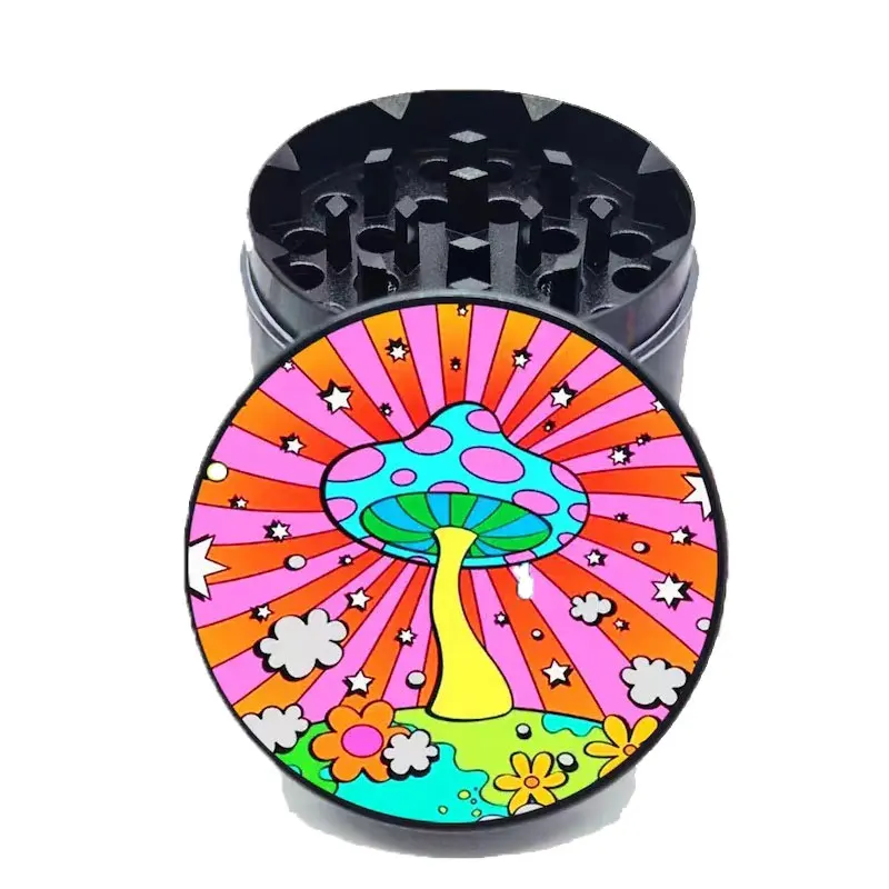 4 Layers pink Cute 50mm Tobacco Grinder Pepper Pot Spice Mill Metal Dry Herb Accessories Herbal