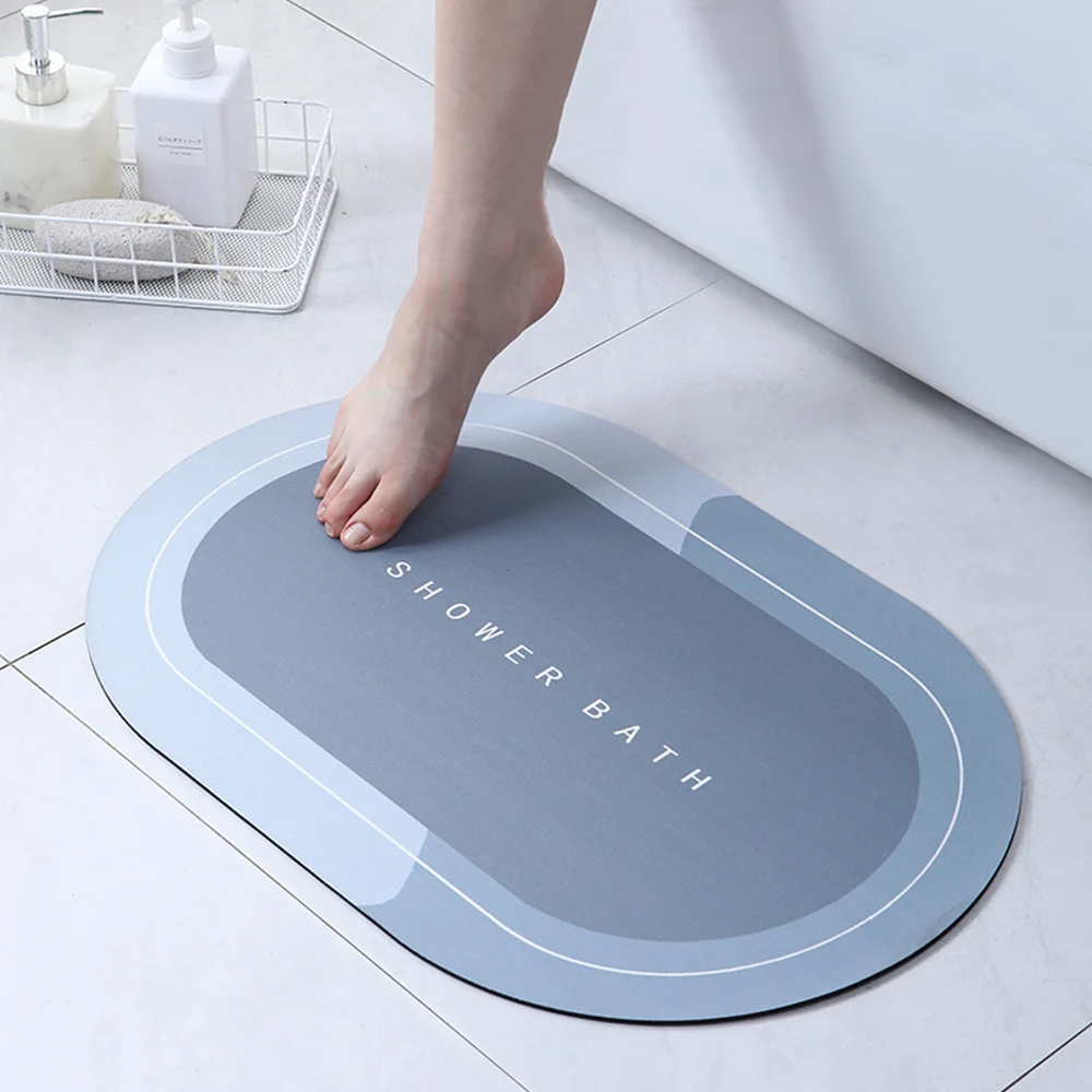 

Anti Slip Oval Carpet Absorbent Doormat Carpet Shower Mat Diatomaceous Earth Bathroom Mat 40*60Cm Absorbent Doormat Carpet