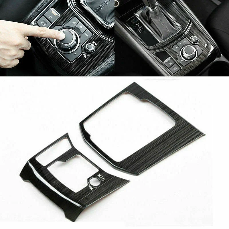 

Car Inner Gear Shift Panel Frame Cover For Mazda CX-5 2017-2018 Trim Stainless Steel Gearbox Cap Auto Decoration Sticker