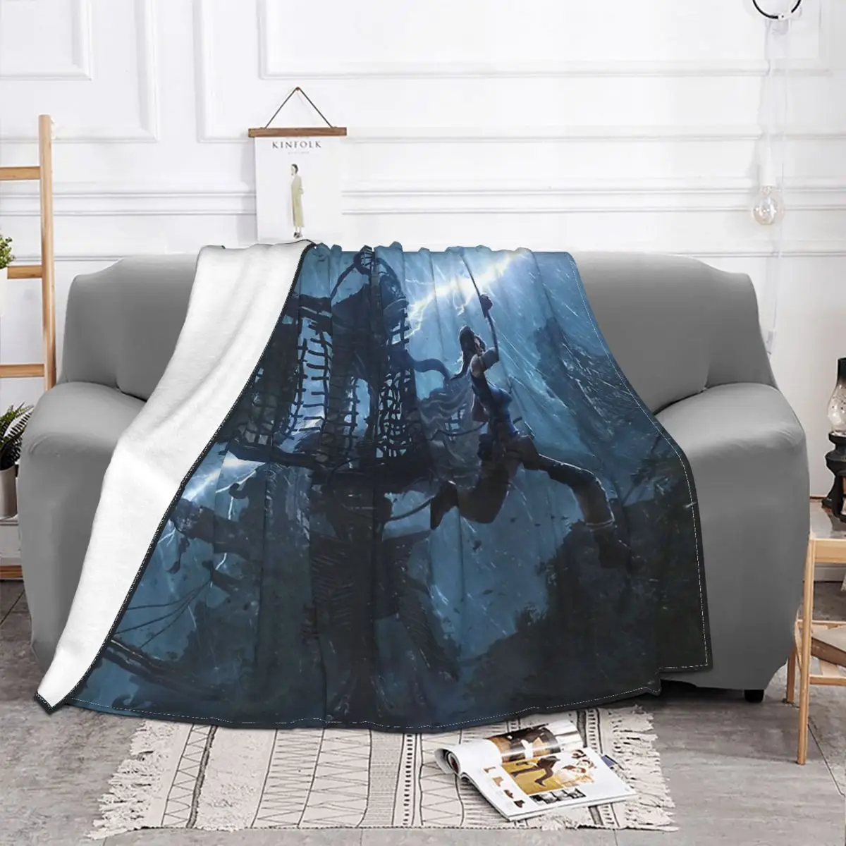 Tomb Raider Jonah Maiava Game Blanket Fleece Spring Autumn Action Shadow Multifunction Super Warm Throw Blankets For Sofa Travel