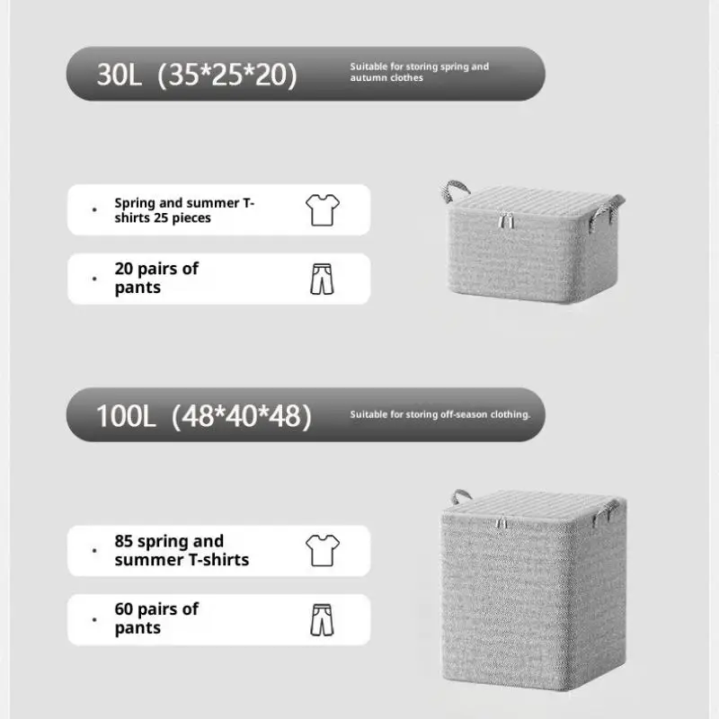 Family Laundry Basket & Storage 220L Big Foldable Box with Lid, Multi-Use Organizer for Clothes, Toys & Linens, Keeps Home Tidy view 5