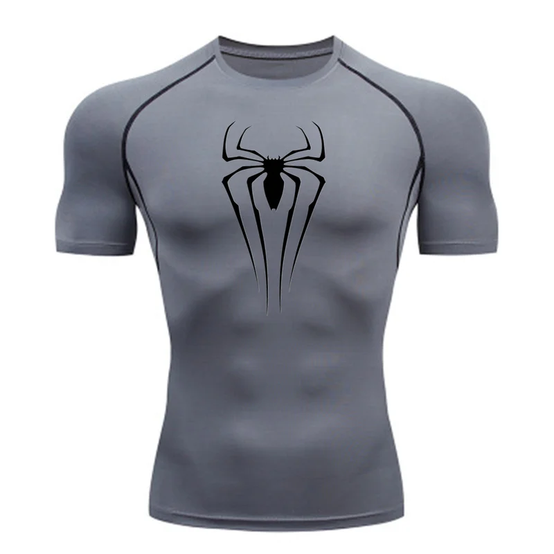 New Summer Compression Shirt Men Fitness Gym Sport Running T-Shirt Rashgard Tops Tee Quick Dry Short Sleeve T-Shirt For Men