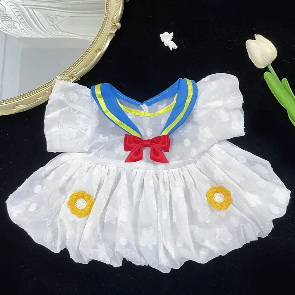 Conjunto de ropa de muñeca de algodón de dibujos animados, Mini muñeca JK, uniforme bonito de algodón multicolor, camisa con corbata, regalo para niños