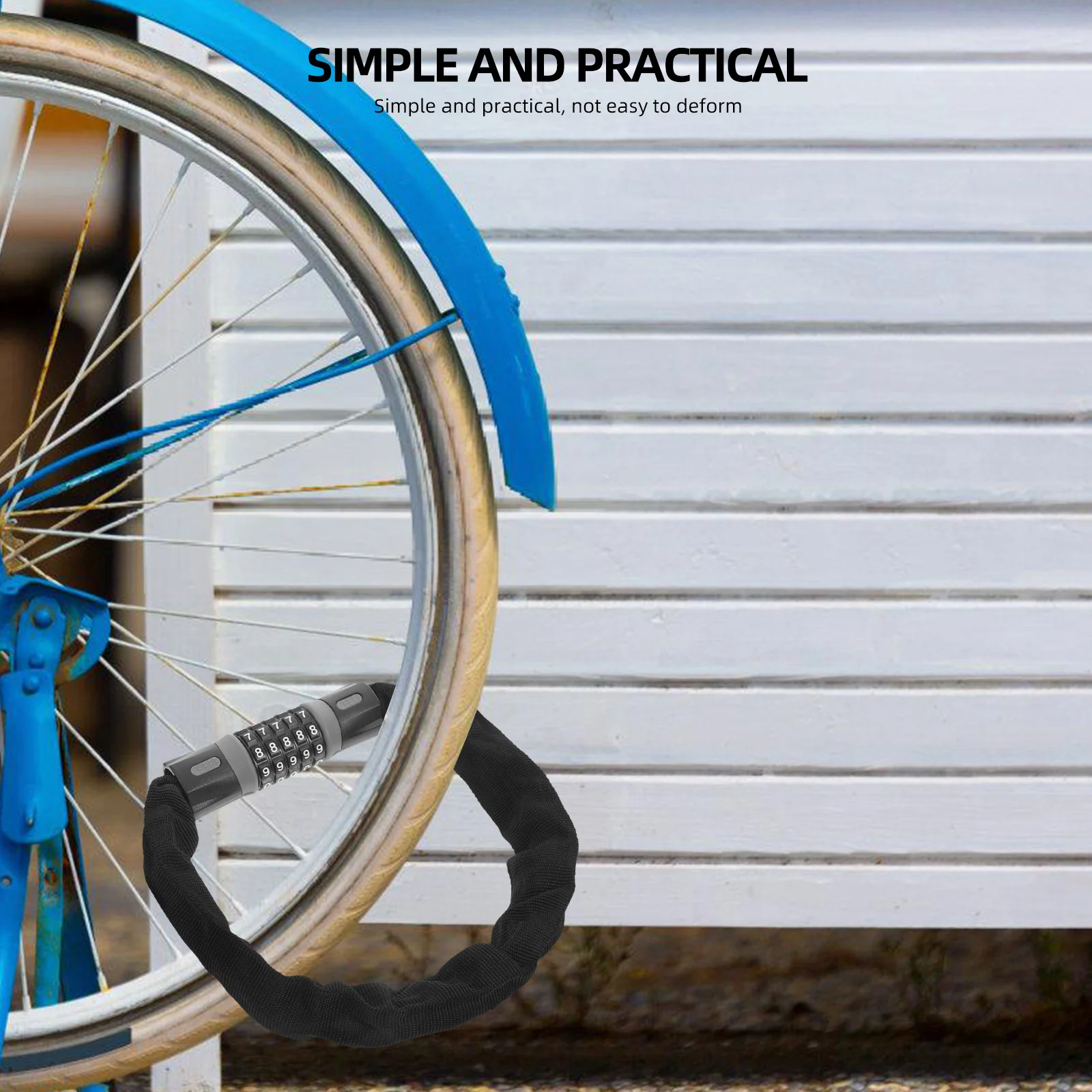 

Bicycle Password Heavy Duty Chain For Bike Motorcycle Car Waterproof Security Cable Lock Portable Sturdy Steel Aluminum