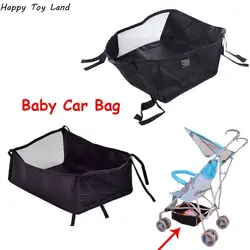 Baby Stroller Basket Newborn Stroller Hanging Basket Infant Stroller Accessories Pram Bottom Basket Portable Organizer Bag