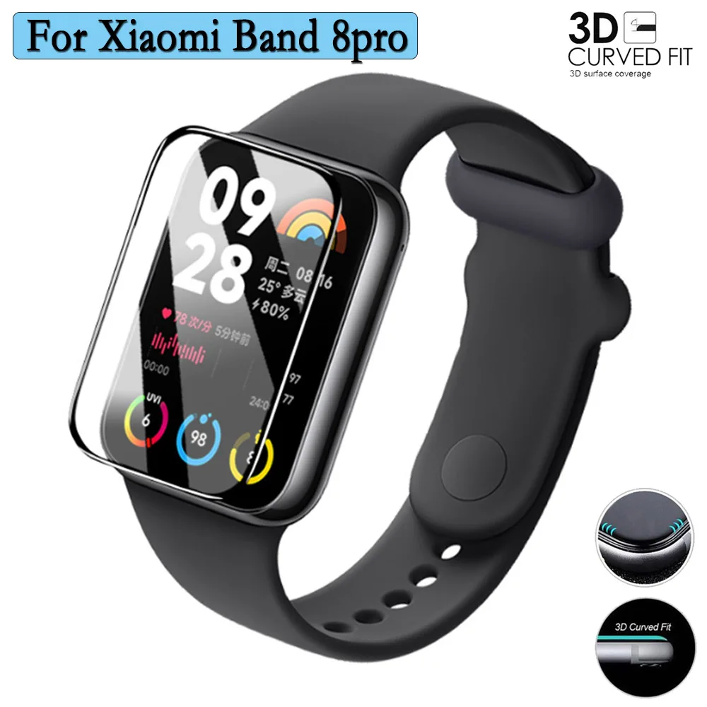 Xiaomi Mi Band 8pro用スクリーンプロテクター,湾曲した複合フィルム,ガラスなし,1/3/5ユニット