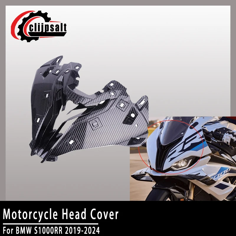 

Carbon Fiber Head Nose Cowl for BMW S1000RR S1000RR 2019-2024 ABS Carbon Fiber Color Headlight Air Intake Cover Front Fairing