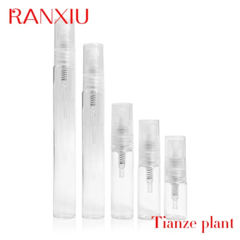 CustomFancy Luxury Round 2ml 3ml 5ml 10ml Mini Empty Spray Bottle Glass Perfume Sample Atomizer tester Oil Packaging