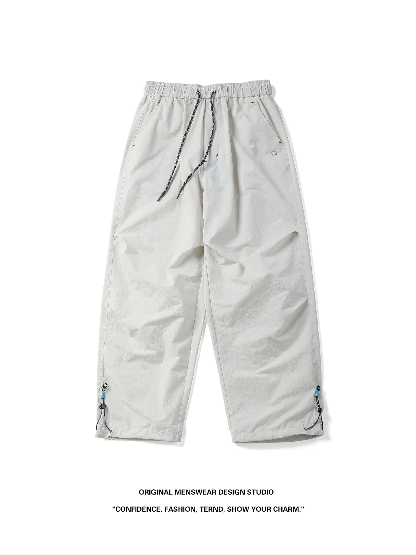 

American Sle Dstring Trousers Lightweight Qui Dry Casual Pants Loose Drapey Men's Workwear Straight Leg Sweatpants