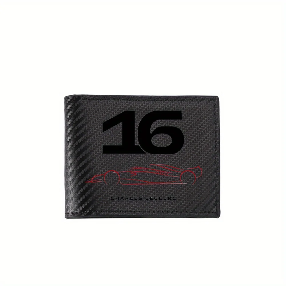 Racing car number sixteen driver name Men's Wallets Simple Business Modern Stylish Printing Design Gifts For Father Boyfriend Ch
