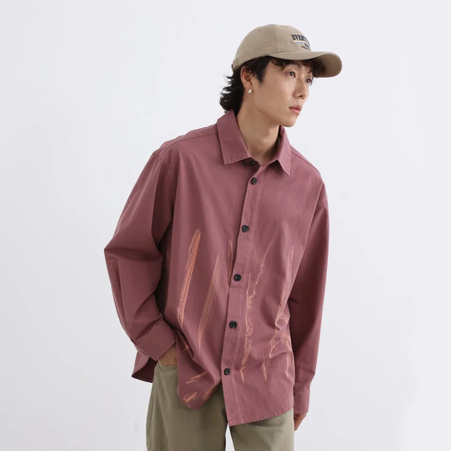 

Модная рубашка-карго из чистого хлопка с принтом, мужская уличная одежда в стиле хип-хоп, повседневные свободные рубашки с длинными рукавами, блузки Cityboy