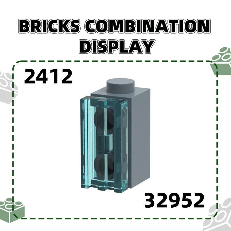 Wange 476Pcs/Lot 2412 1x2 Grille Board Block Moc Colorful Parts Compatible with Special Bricks DIY Children Toy Assembly Gift