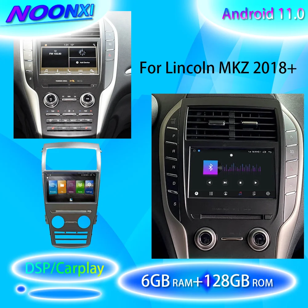 

For Lincoln MKC MKZ 2018-2019 Car Radio Phone Stereo Bluetooth Multimedia Player GPS DVD Carplay Coche IPS 2Din 8+256G Android11