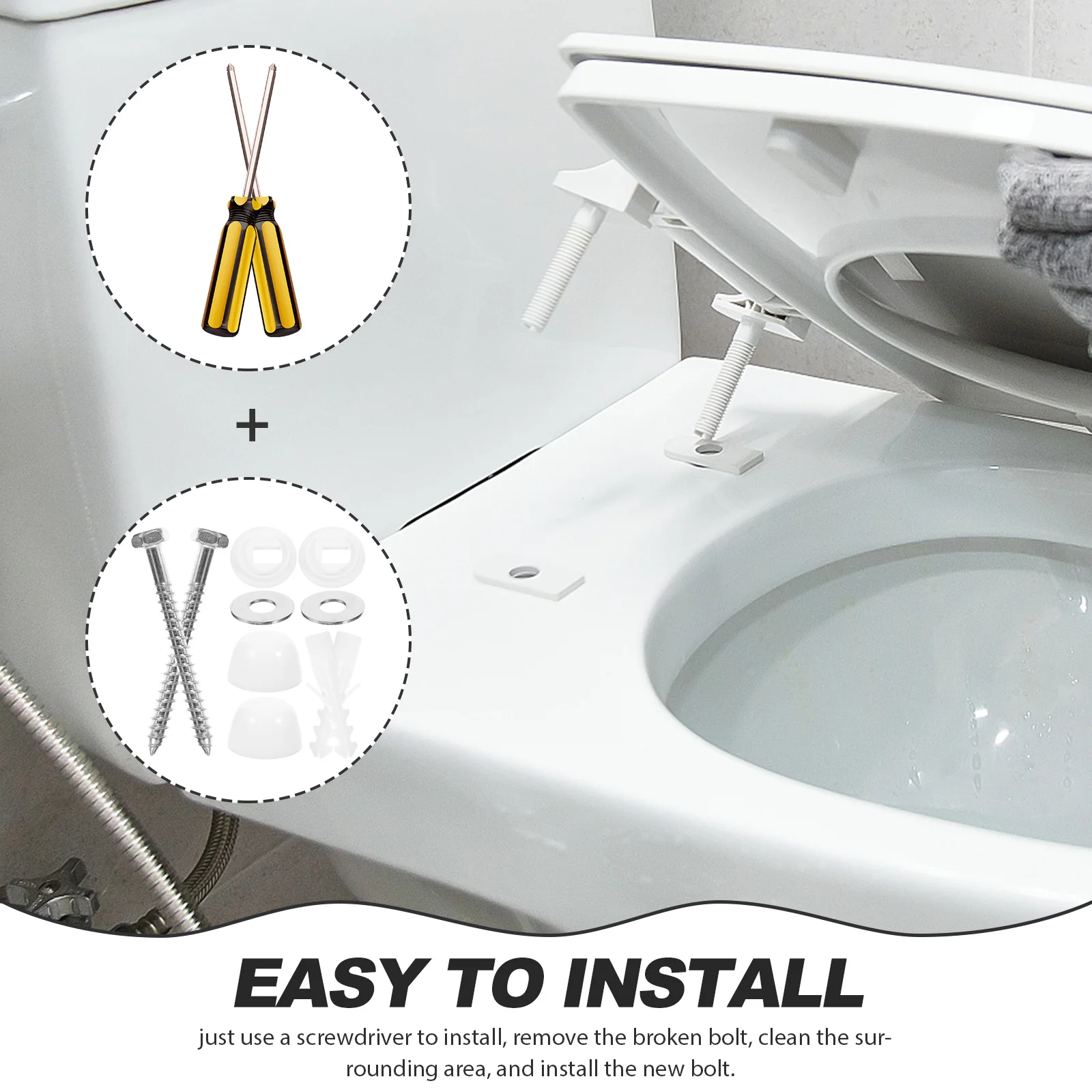 

1 комплект болтов для сиденья унитаза, сверхмощные латунные сменные крепежные болты для стандартной устойчивости и долговечности сиденья унитаза