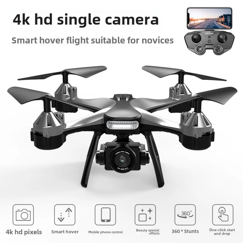 

Remote Control Quadcopter 4k Optical Flow Dual Camera RC Drone Drop-Resistant Anti-fall Collision-resistant Suspended Helicopter