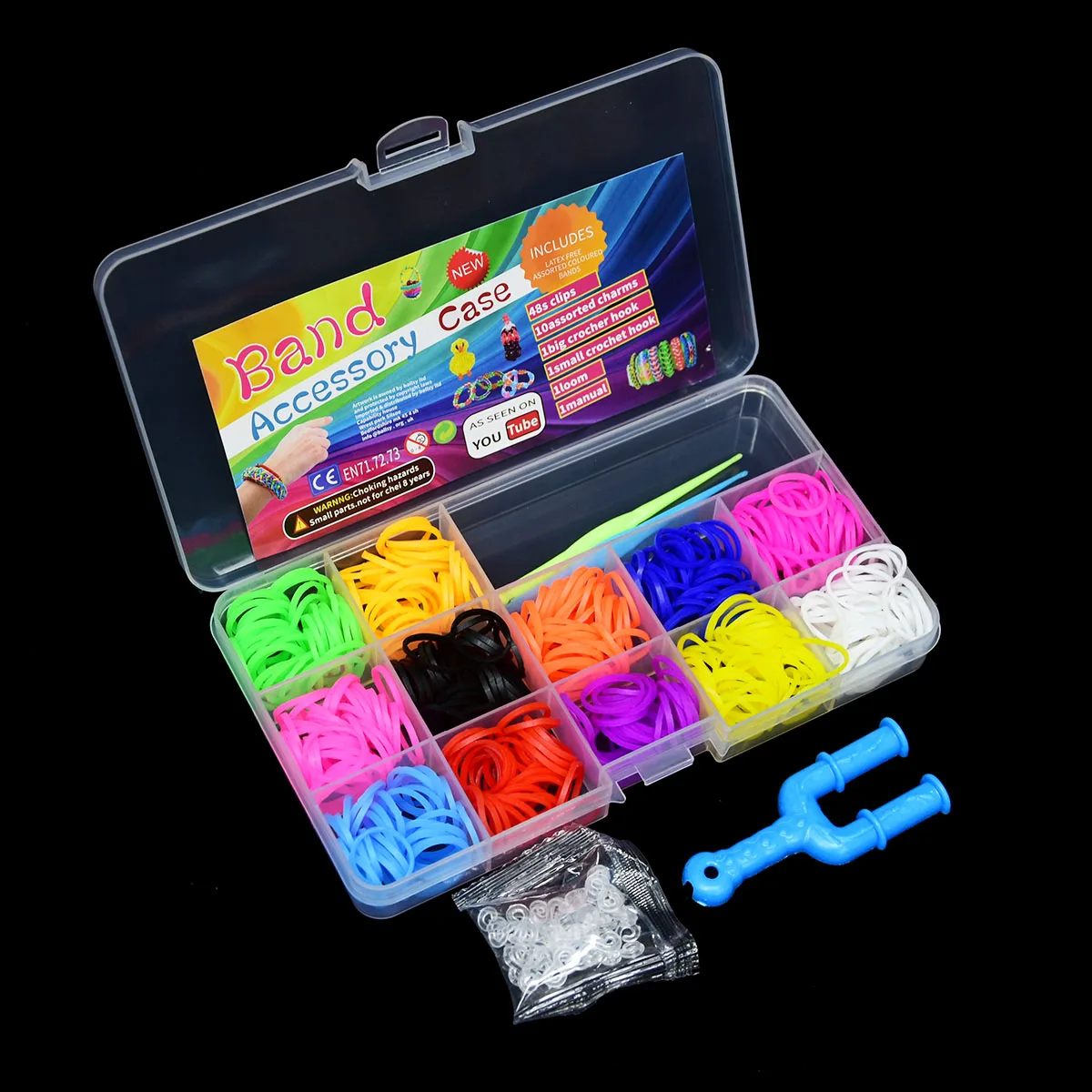 Elastic Rubber Bands DIY Tool Set Colorful Weave Machine Bracelet Handicraft Kit Girl Gift Kids Toys for Children 7 8 10 Years