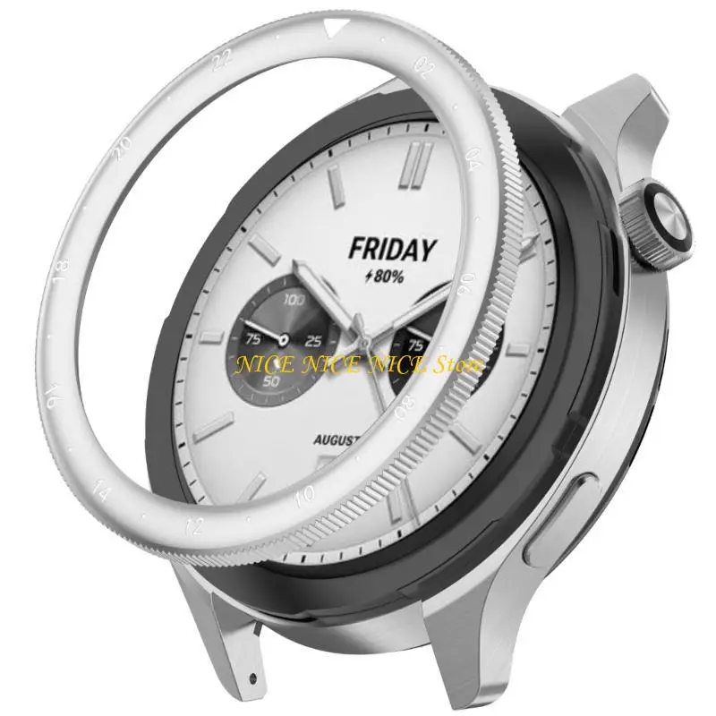 Metallblende mit einem temperierten Bildschirmschutz eleganter Metallgönig Ersatz für Smartwatch -Zubehör für