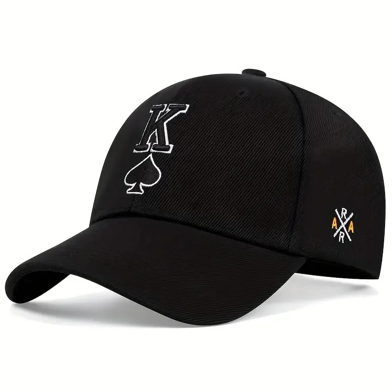 New hat four seasons all embroidered Spades K visor baseball cap