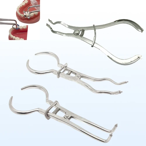 Imagen 2 del producto Pinzas de abrazadera de dique de goma de acero inoxidable para procedimientos dentales restauradores endodónticos herramientas de separación de matriz