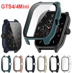 Custodia in vetro per Amazfit GTS 4 Cover protettiva Smart Watch Bumper Hard PC Screen Protector per Huami Amazfit GTS4 GTS4 Mini Shell