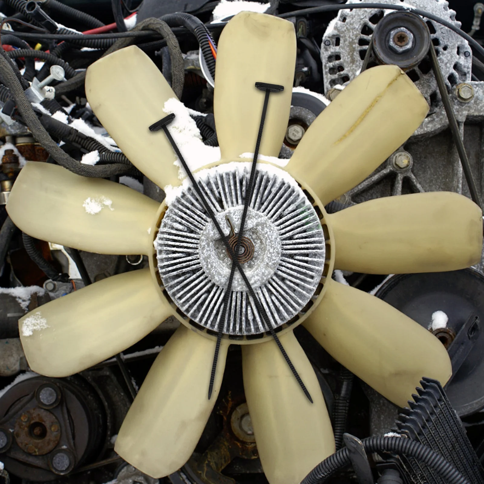 

1 комплект, монтажный комплект вентилятора радиатора электрического охлаждения для автомобильного охлаждения двигателя, пряжки вентилятора радиатора, стяжки, пружины, подходят для автомобиля