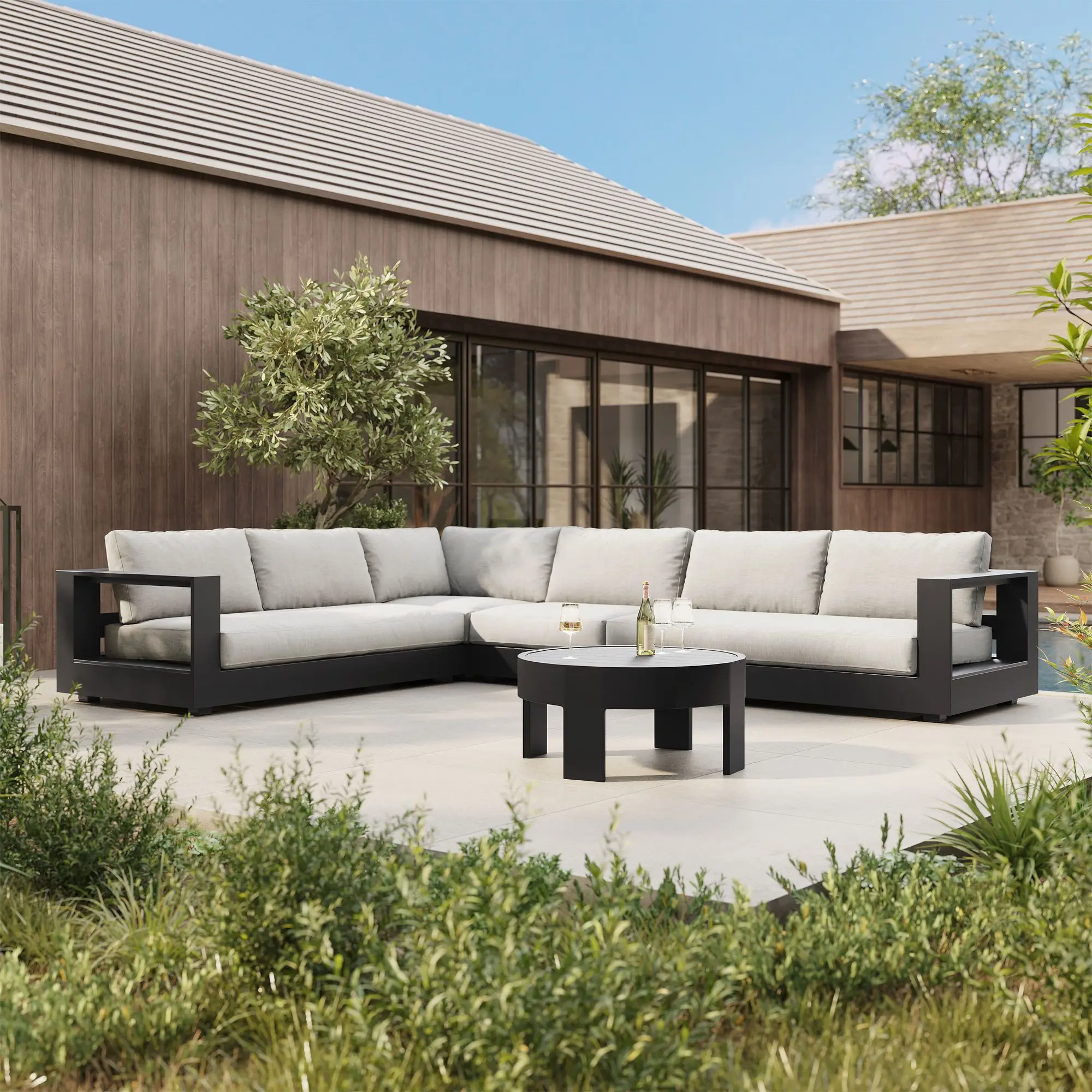 

Modular Outdoor Furniture Garden Patio Leisure Sofa Set Aluminum Seating