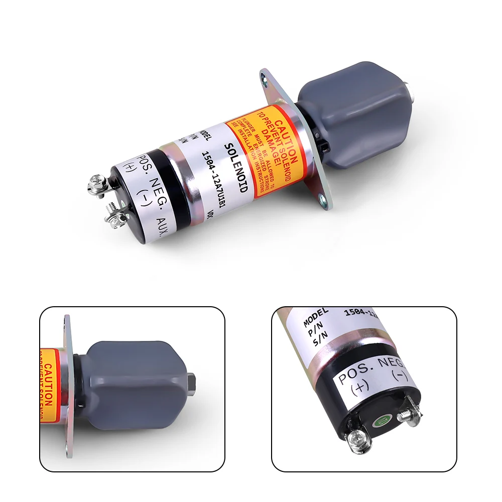 Detalle 2 de Electroválvula For Woodward 307-2546 1504-12A6U1B1S2 12V Engine Stop Shutdown Solenoid Valve Neumática