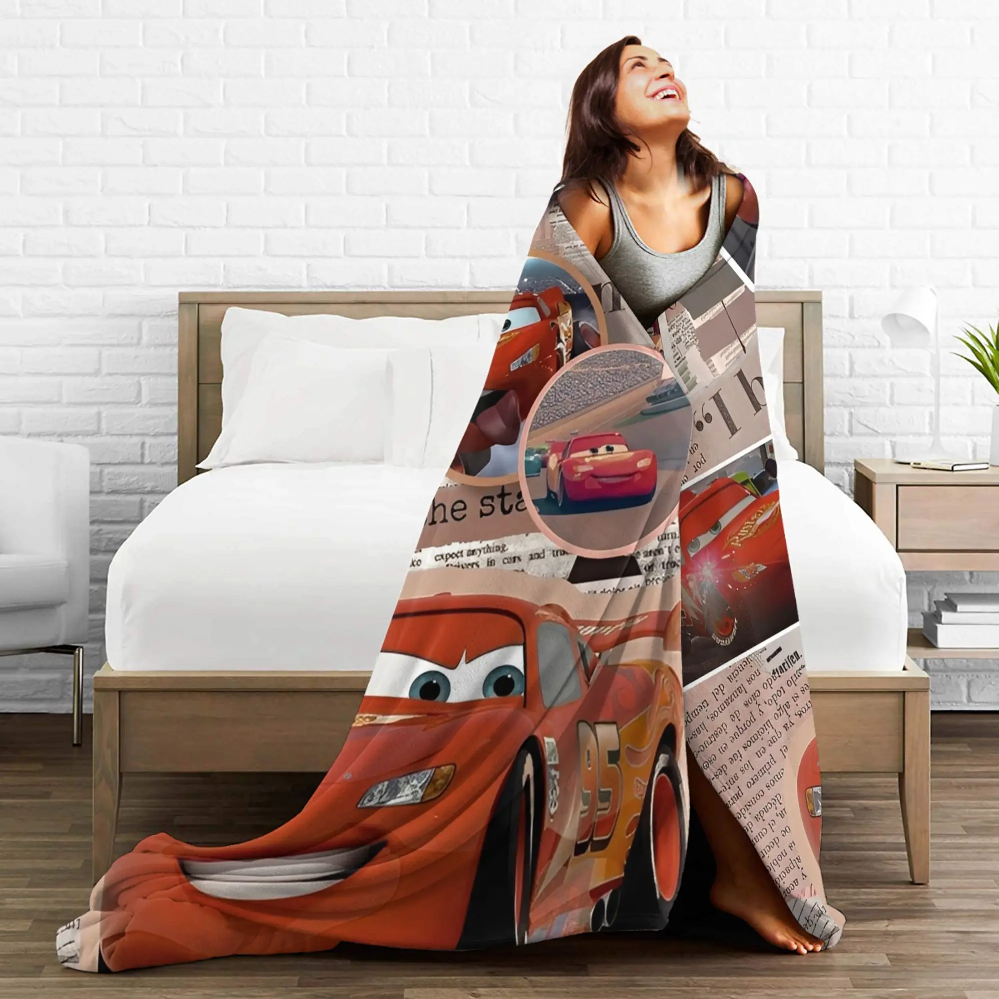 بطانية Sally I'm Lightning Cars Mcqueen بطانيات رمي فائقة النعومة للأريكة مقاس 50 × 60 بوصة لحاف متعدد المقاسات