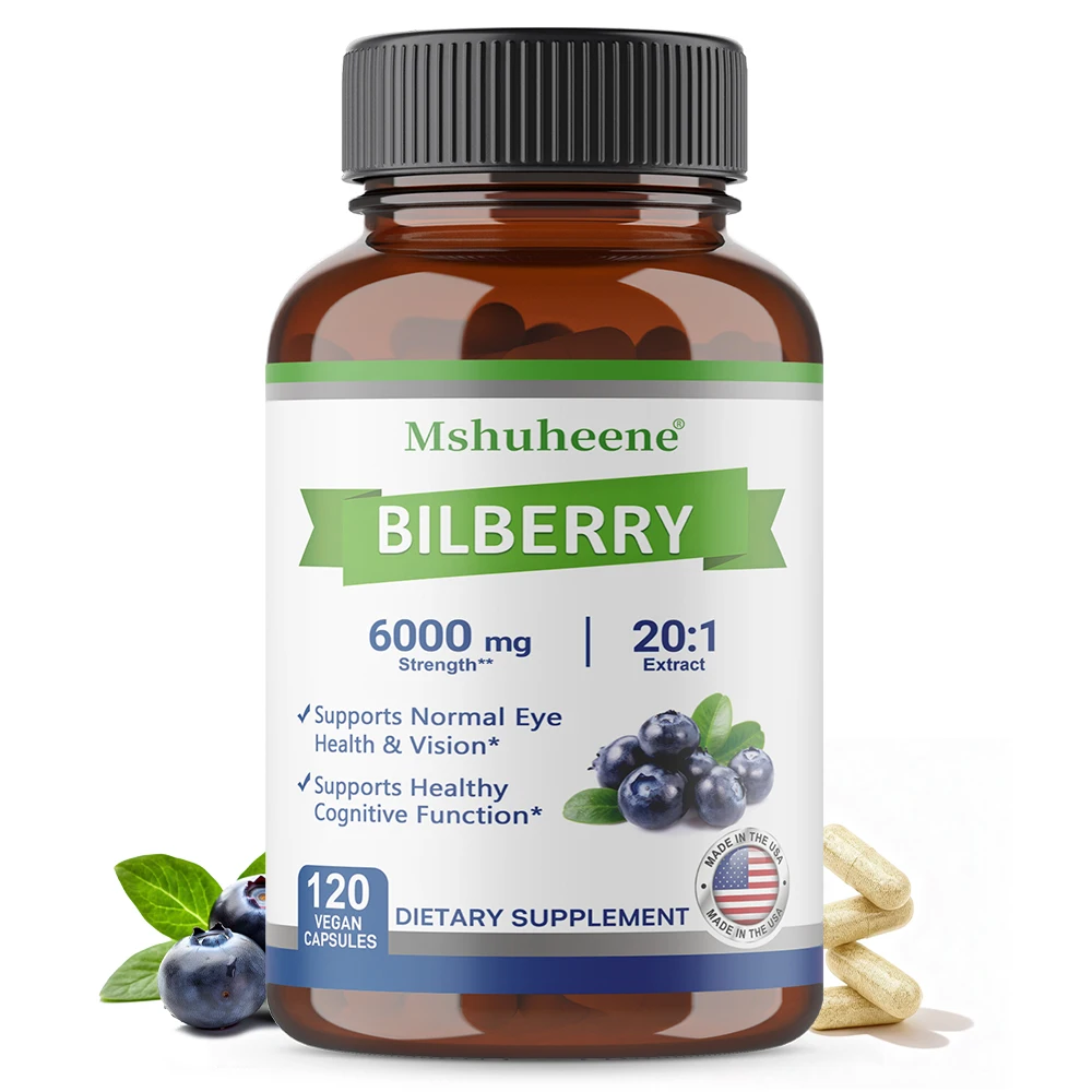 Bilberry Extract Capsules - Eye Health Supplement, Relieves Fatigue, Improve Eye Edema, for Vision Health