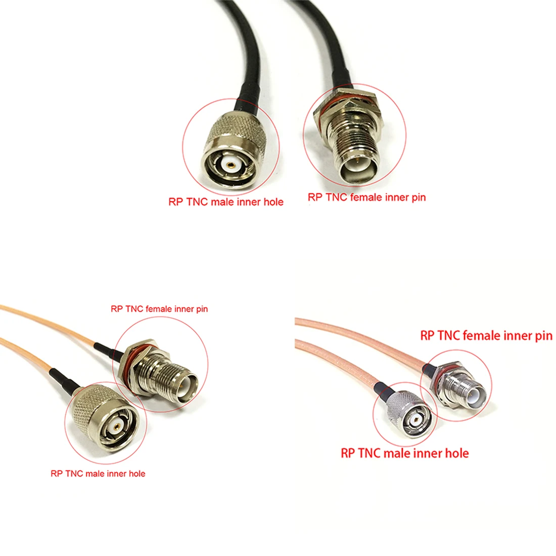 New RP-TNC  Male Plug  Switch  Reverse TNC  Female Jack  Jumper Cable RG316 Wholesale Fast Ship 15cm 6